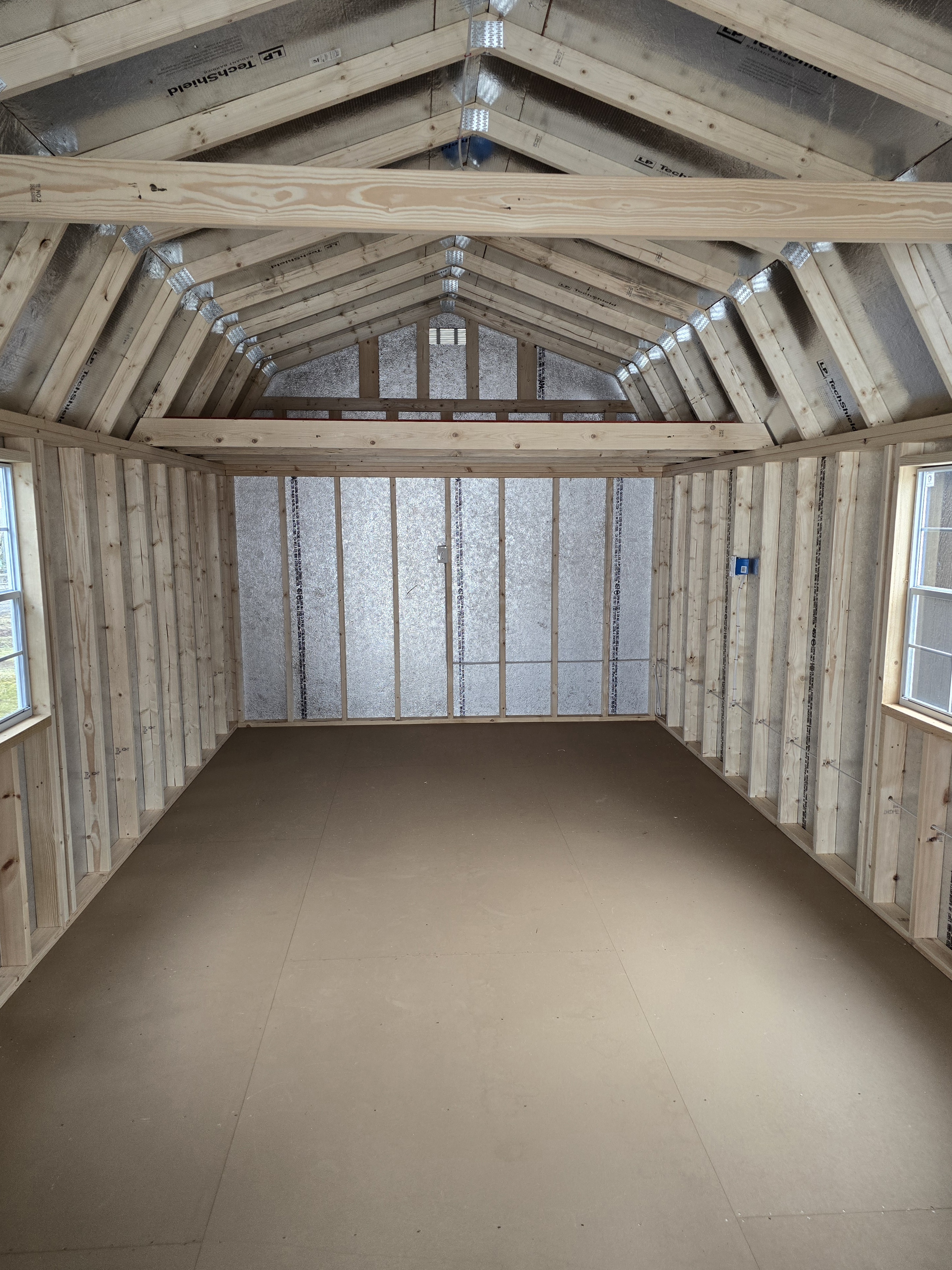 Thumbnail 2 for 12 x 28 Lofted Barn End Porch (Low Wall)