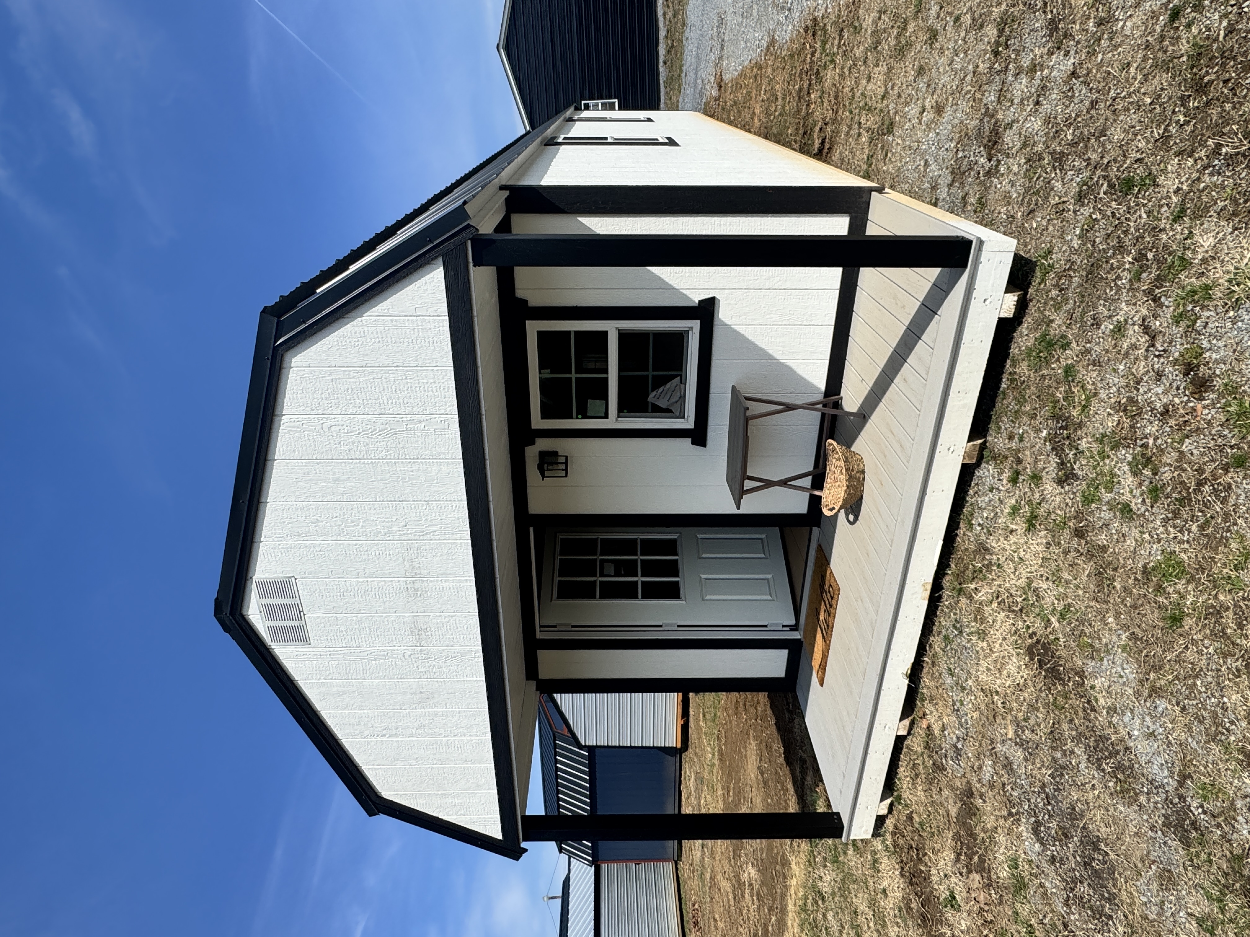 Image of 12 x 36 Lofted Barn End Porch (Low Wall)