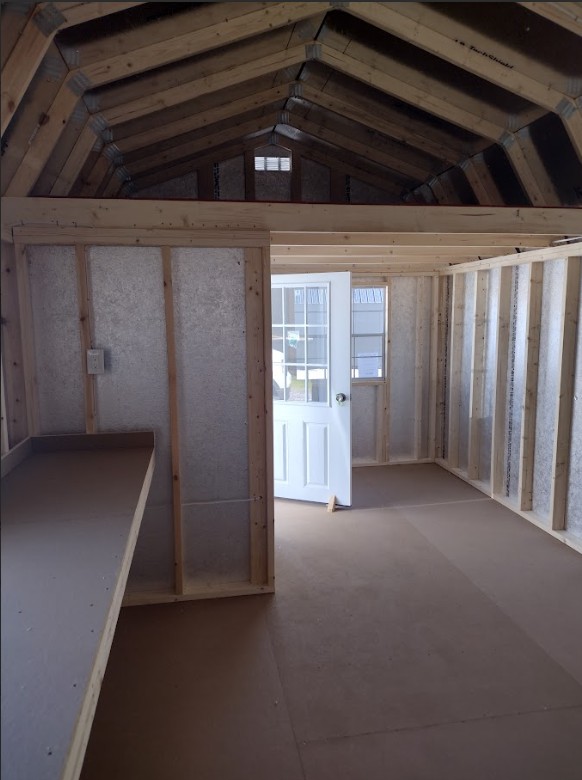 Thumbnail 3 for 12 x 20 Lofted Barn Side Porch (Low Wall)