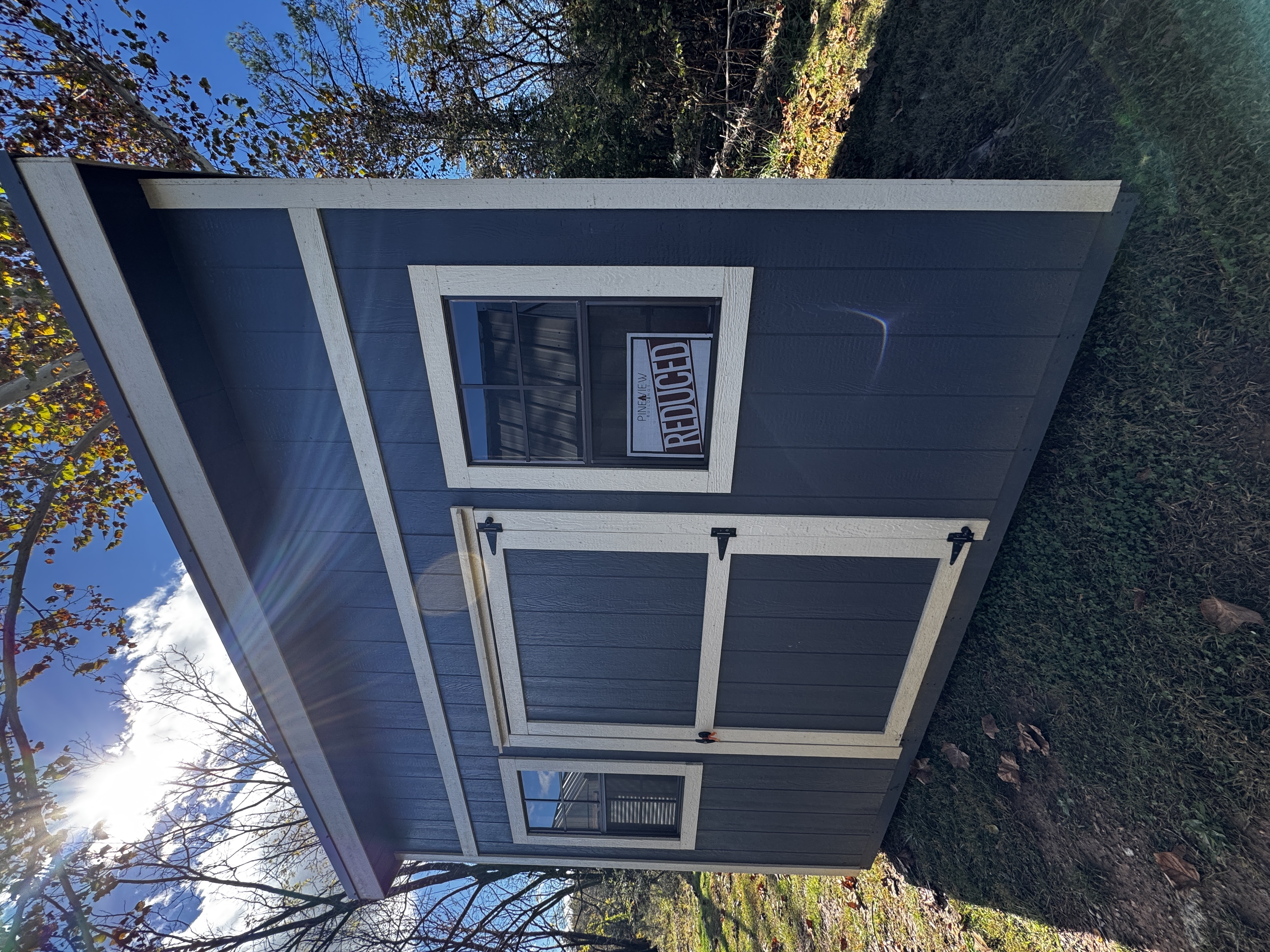 12 x 12 Single Slope Modern Shed (High Wall)