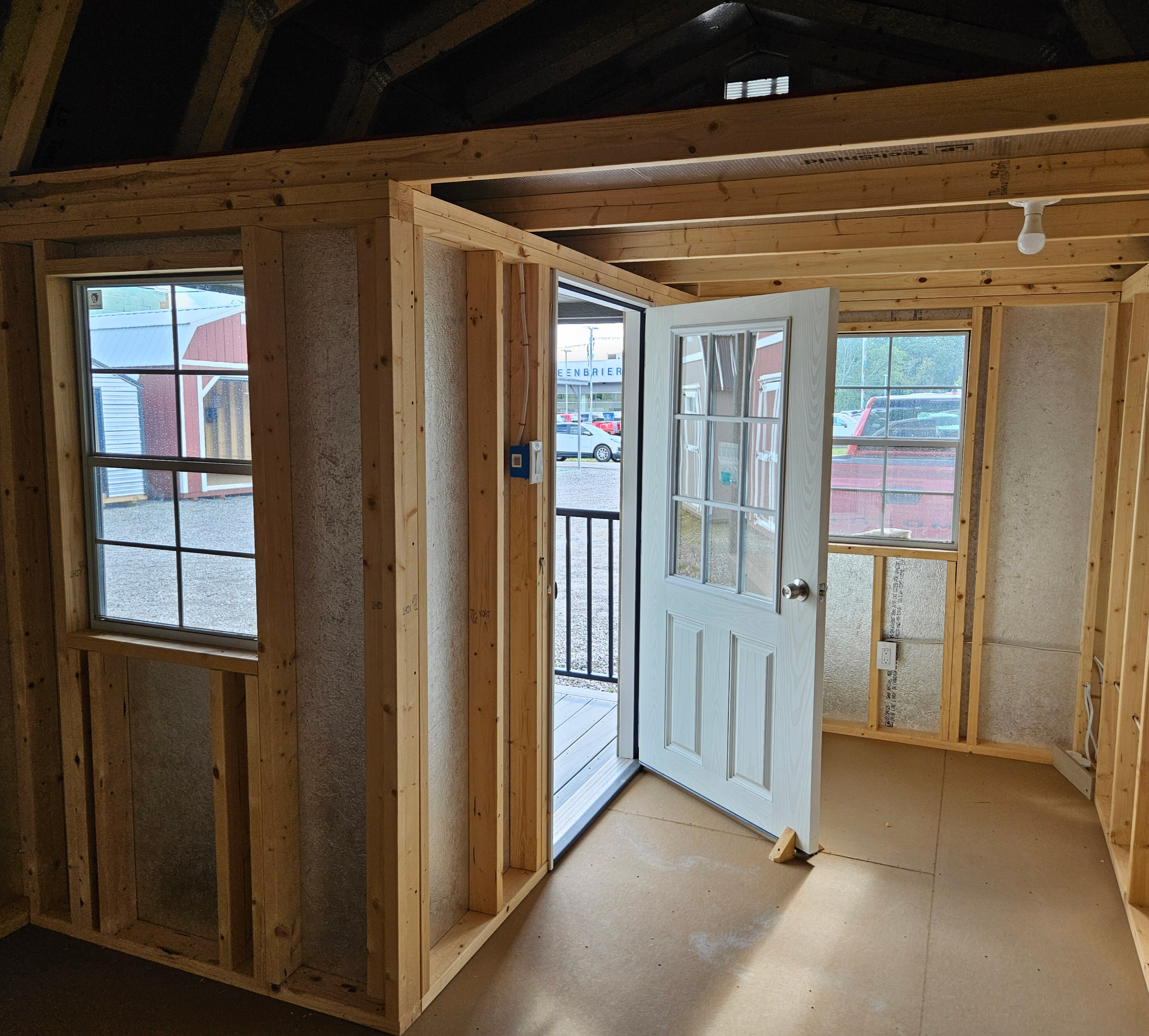 Thumbnail 3 for 10 x 16 Lofted Barn Side Porch (Low Wall)