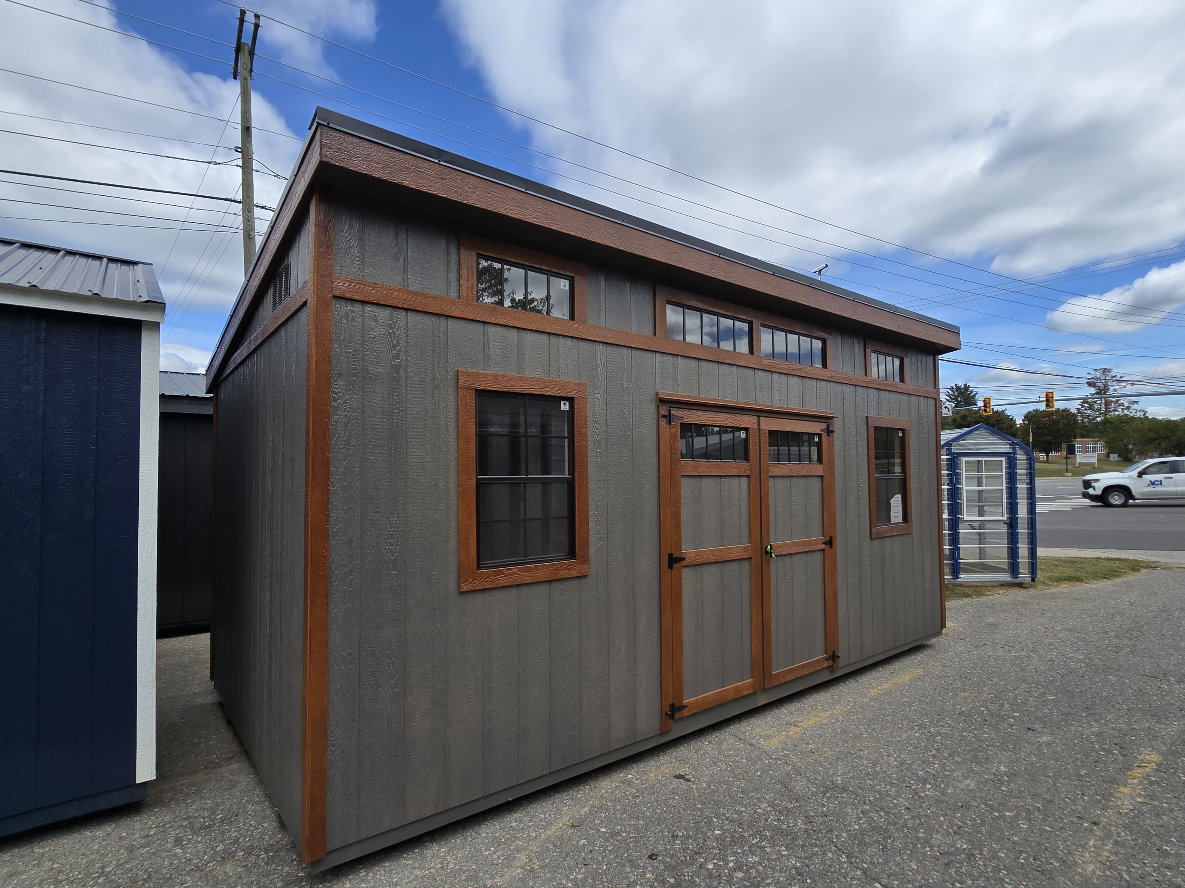 Thumbnail 4 for 10 x 20 Single Slope Modern Shed (High Wall)