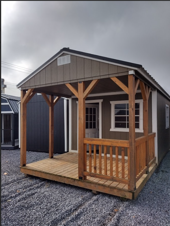 12 x 28 A Frame End Porch (High Wall)