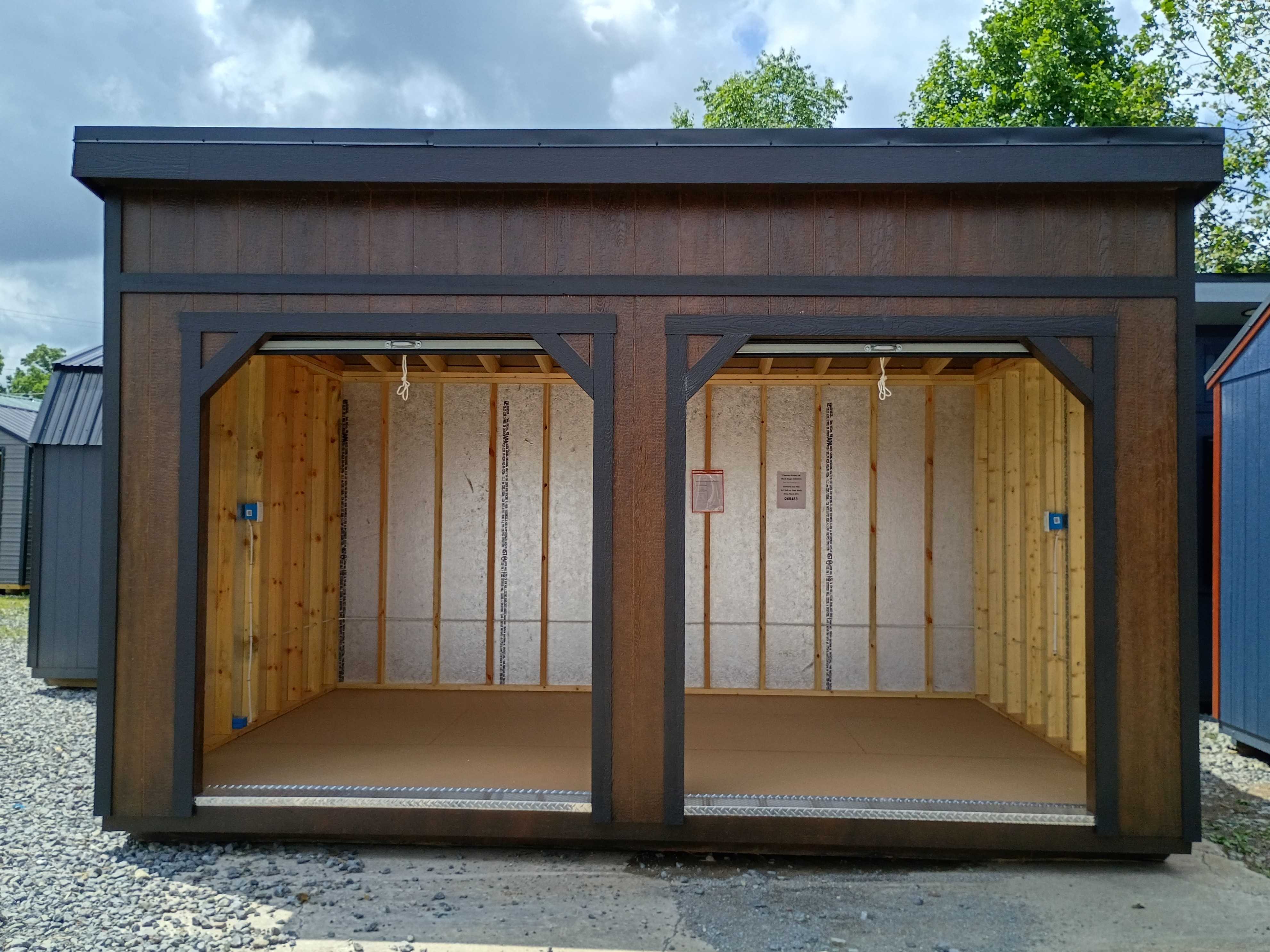 Thumbnail 2 for 12 x 16 Single Slope Modern Shed Garage (High Wall)