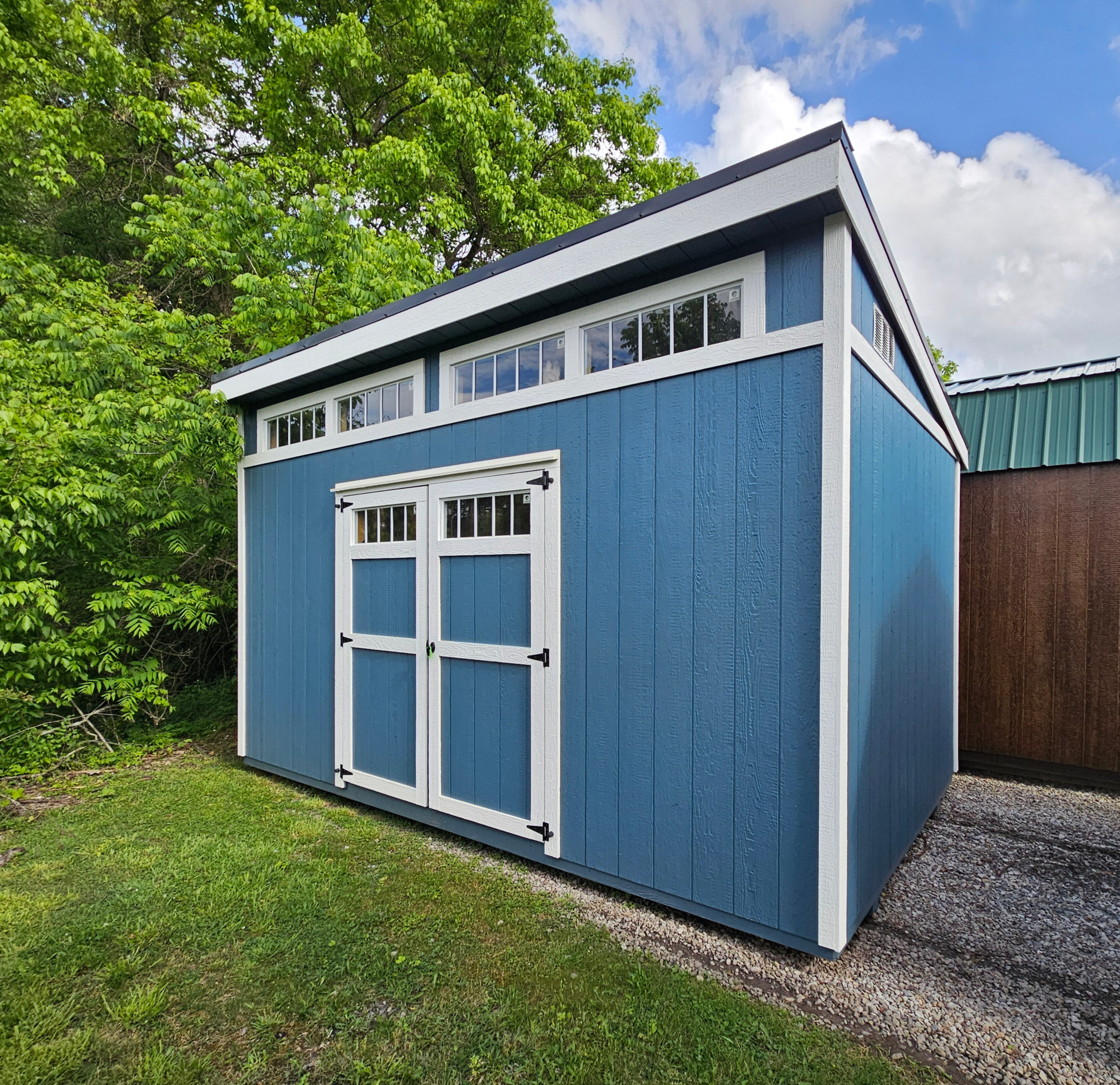 Image of 10 x 16 Single Slope Modern Shed (High Wall)