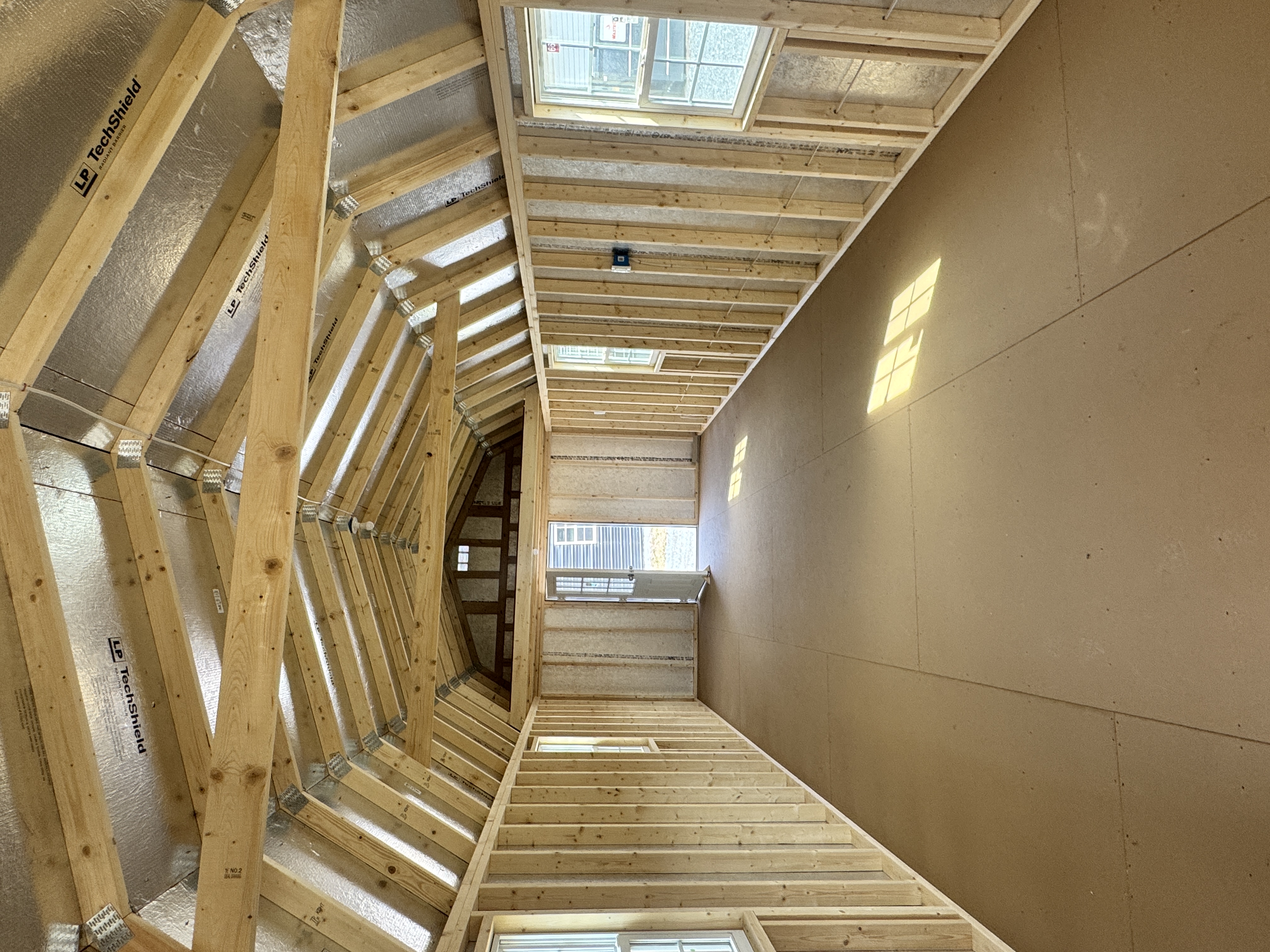 Thumbnail 2 for 12 x 36 Lofted Barn End Porch (Low Wall)